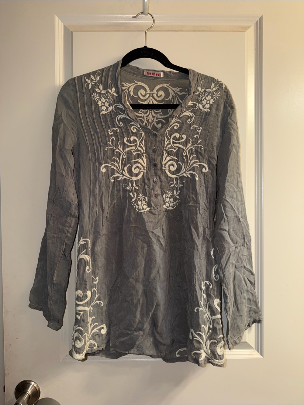 Johnny Was Embroidered Tunic Top